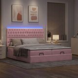 vidaXL Okvir kreveta s madracima ružičasti 180x200cm baršunasti | shoptok.hr