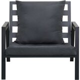  Garnitura z blazinami 5-delna aluminij temno siva | Shoptok.si