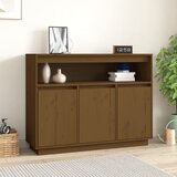  Komoda smeđa boja meda 104,5 x 34 x 80 cm od masivne borovine | shoptok.hr
