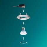 Philips LED RGBW prigušiva ugradna stropna svetiljka PERIDOT 1xGU10/6W/230V bela + daljinski upravljač | Eponuda.com