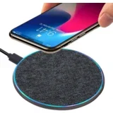 brezžična polnilna postaja, brezžični polnilec VA4915 GR3 QC Fast Charge 10W - Samsung Galaxy S23 / iPhone 14 - črn