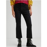 Desigual Black Women Shortened Bootcut Jeans Selva - Women Cijene