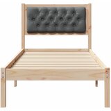  Krevetna konstrukcija Tamno siva 75 x 190 cm Čvrsto borovo drvo | shoptok.hr