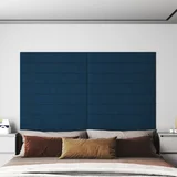 Zidne ploče 12 kom plave 90 x 15 cm baršunaste 1,62 m²