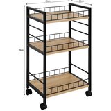 Mömax Servirni Voziček Tromso, Barva Hrasta, Črna | Shoptok.si