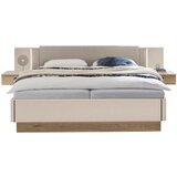 Hom`in POSTELJNA GARNITURA 180 cm x 200 cm , leseni material barve hrasta, kašmir | Shoptok.si