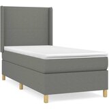  Okvir kreveta s oprugama i madrac tamnosivi 80x200cm od tkanine | shoptok.hr