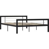 The Living Store Posteljni okvir črn in bel kovinski 120x200 cm - Posteljni Okvir, (21524453) | Shoptok.si