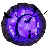 Dardanar Okraski za noč čarovnic Netopir Črna mačka Girlanda Praznično vzdušje Stenski dekor za vhodna vrata (40 cm), (21086211) | Shoptok.si