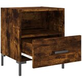 vidaXL Nočna omarica dimljeni hrast 40x35x47,5 cm inženirski les | Shoptok.si