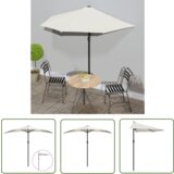  The Living Store Balkonski senčnik z aluminijastim drogom 270x144 cm peščen - Balkonski Senčnik, (21743666) | Shoptok.si
