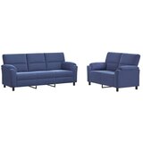  Set sofe 2 pcs Policijska plava Baršun - Policijska plava 2-sjedalo (120 cm) + 3-sjedalo | shoptok.hr