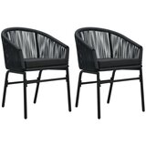  3-dijelni vrtni blagovaonski set crni | shoptok.hr