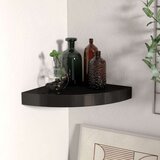 vidaXL Plutajuća kutna polica crna 25 x 25 x 3,8 cm MDF Cijene