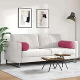 vidaXL Blazine 2 pcs Vinorodna rdeča Ø 25 x 70 cm Žametna tkanina | Shoptok.si