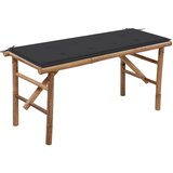 vidaXL sklopiva vrtna klupa s jastukom 118 cm od bambusa Cijene