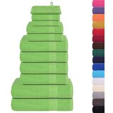 vidaXL 12-dijelni set ručnika zelena boja jabuke 360 gsm 100 % pamuk | shoptok.hr