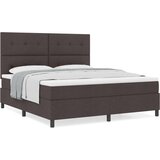 Box Spring Krevet s madracem Tamnosmeđa Super King Tkanina | shoptok.hr