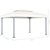  Sjenica 400 x 300 cm krem aluminijum | shoptok.hr