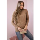 Kesi Sweater with stand-up collar camel Cijene