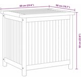  Vrtna kutija za pohranu 60 x 50 x 58 cm od masivne tikovine | shoptok.hr