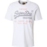 Superdry Majica 'HERITAGE' temno siva / breskev / bela Cene