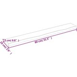  Stenska polica temno siva 80x10x2 cm obdelana trdna hrastovina, (20810731) | Shoptok.si