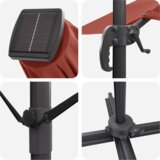  Cantilever Roma suncobran s LED svjetlima Terakota 286x285x270 cm Aluminij | shoptok.hr