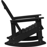  Adirondack ljuljačka stolica Crna 73.5x92x90 cm HDPE | shoptok.hr
