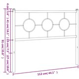 vidaXL Kovinsko posteljno vzglavje črno 107 cm, (21142852) | Shoptok.si