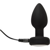Anos - svetleča, vibracijska analna igračka (črna) | Shoptok.si