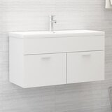 vidaXL Omarica za umivalnik bela 90x38,5x46 cm iverna plošča Cene