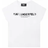 Karl Lagerfeld Otroška kratka majica bela barva