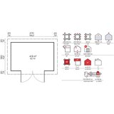Male kuće Drvena vrtna kućica GLORIA A 290 × 200 cm sa šindrom | shoptok.hr