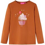  Dječja majica s dugim rukavima boja konjaka 104 | shoptok.hr