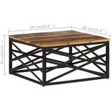  Stolić za kavu 68 x 68 x 35 cm od masivnog obnovljenog drva | shoptok.hr