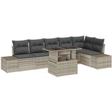  Set vrtnih sofa od 7 dijelova s jastučnicama svijetlo sive boje | shoptok.hr