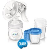 Avent ručna Pumpica za Izmazanje+Gratis Via šolje 180ml sa Poklopcima