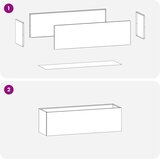  Vrtna saksija Srebrna 100 x 30 x 30 cm Pocinčani čelik | shoptok.hr