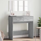 vidaXL Toaletna mizica z ogledalom siva sonoma 80x39x80 cm Cene