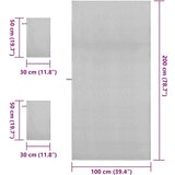 vidaXL Komplet športnih brisač 3 pcs Siva Poliester in poliamid | Shoptok.si