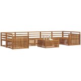  Set vanjskih sofa 8 kom. Prirodna Čvrsto drvo akacije | shoptok.hr