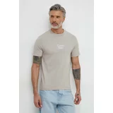 Calvin Klein Bombažna kratka majica moški, siva barva