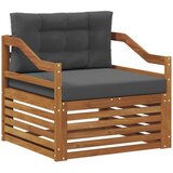  Set vanjskih sofa Čvrsto drvo akacije Prirodna - Prirodno i antracit Nagnuto | shoptok.hr