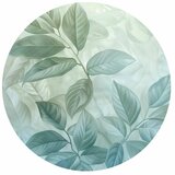  Okrugla fototapeta - Mint leaves: large botanical motif 140x140 | shoptok.hr