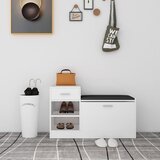 vidaXL Klop za čevlje bela 94,5x31x57 cm iverna plošča Cene
