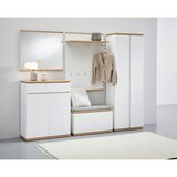 XORA omara za čevlje bela, hrast artisan | Shoptok.si