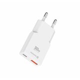 Swissten punjač za AC220, GaN, 30W, SLIM, USB-C + USB-A, Bijeli | shoptok.hr