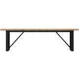  Stolić za kavu O-oblika 160x40x45,5 cm od borovine i čelik | shoptok.hr