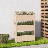 Maison Chic Visoka greda - Greda - Cvetlični Lonec 77x25x104,5 cm trdna borovina, (21790358) | Shoptok.si